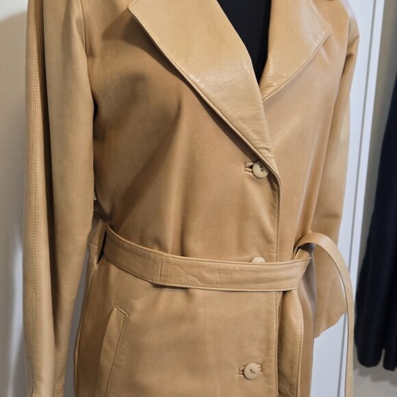 Women's medium, full length, butter leather coated with hidden belted waist - Picture 3 of 12